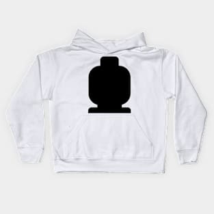 Black Minifig Head Kids Hoodie